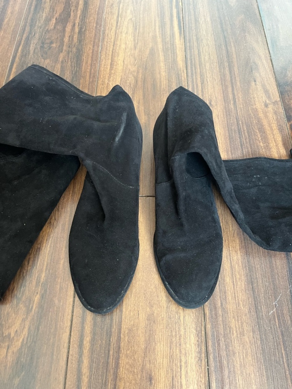 Stuart Weitzman Over-the-Knee Boots – Black Suede – Size 8.5 - Picture 7 of 13